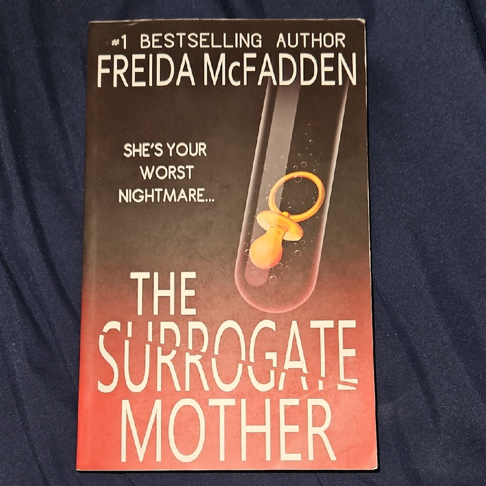 The Surrogate Mother by Freida McFadden - Red/Black Thriller Paperback